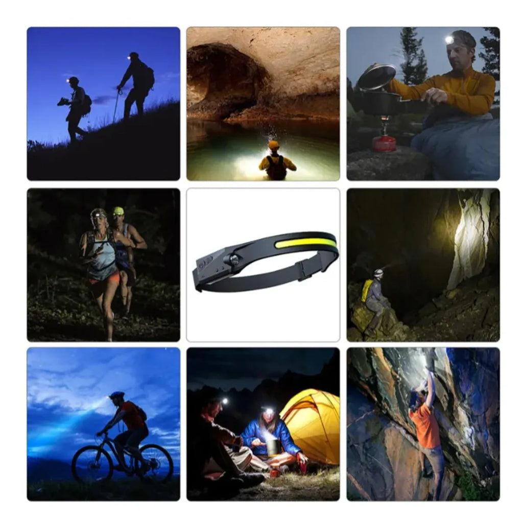 Linterna frontal LED Recargable IPX4